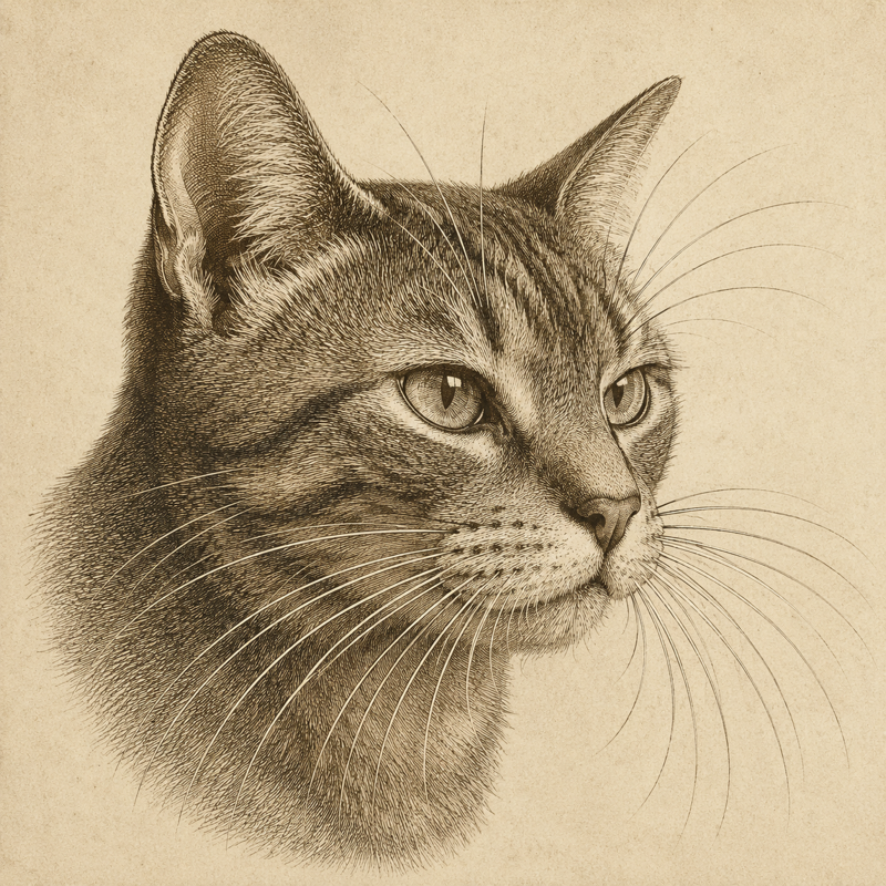 Close-up illustration of a cat's whiskers